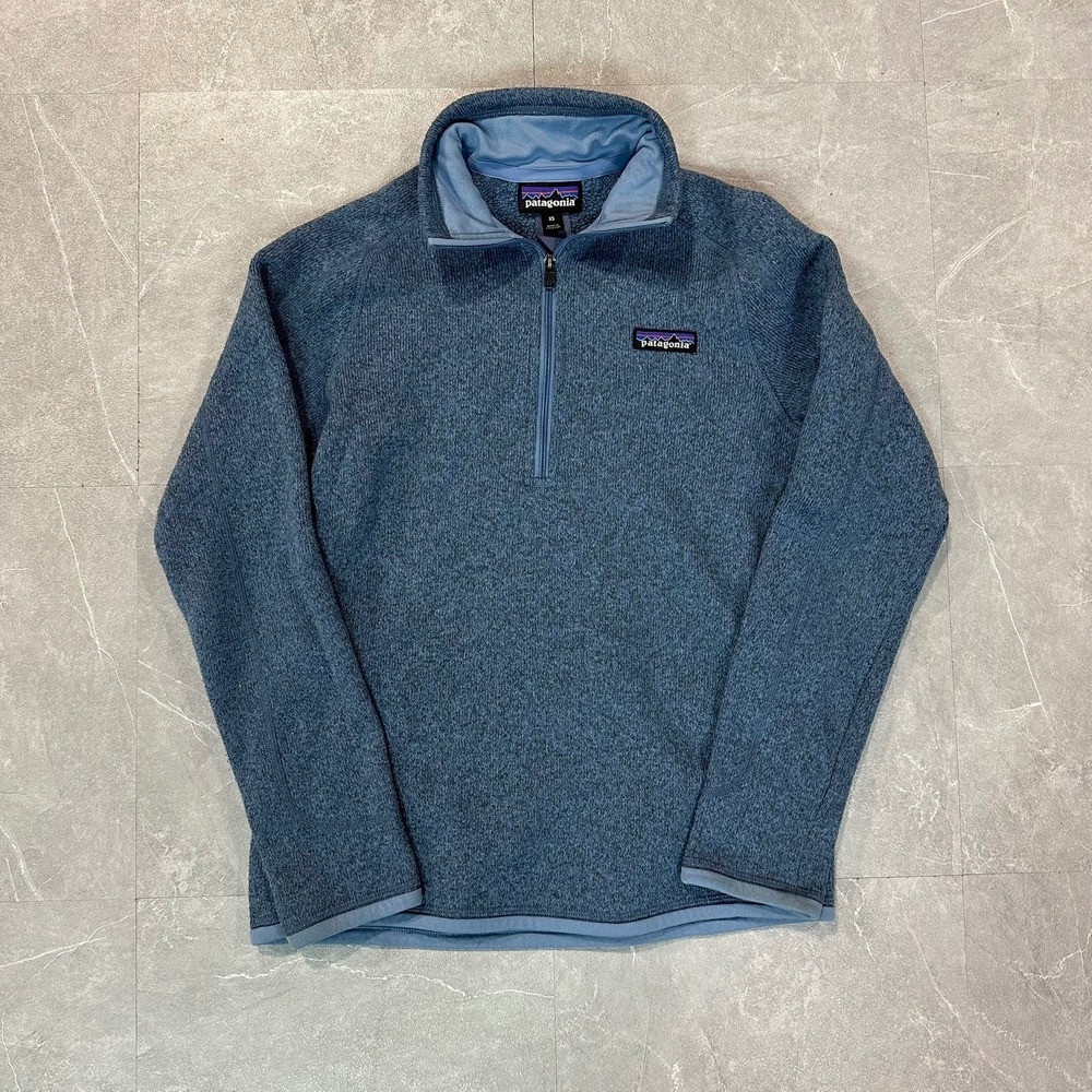Patagonia Better Sweater 1/4 Zip Fleece Pullover Heathered Blue Womens XS 25527